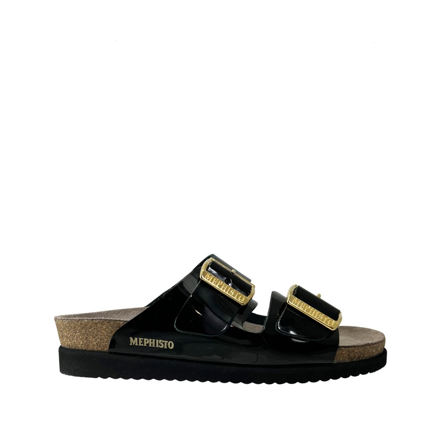 Ron White Hester Vernis By Mephisto Black Sandals