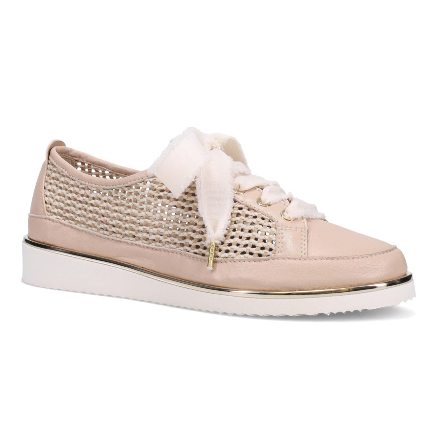 Ron White Novalee Raffia Nude Sneakers