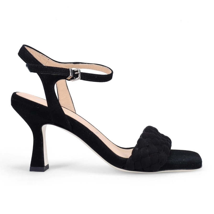 Ron White Aneesha Suede Onyx Sandals