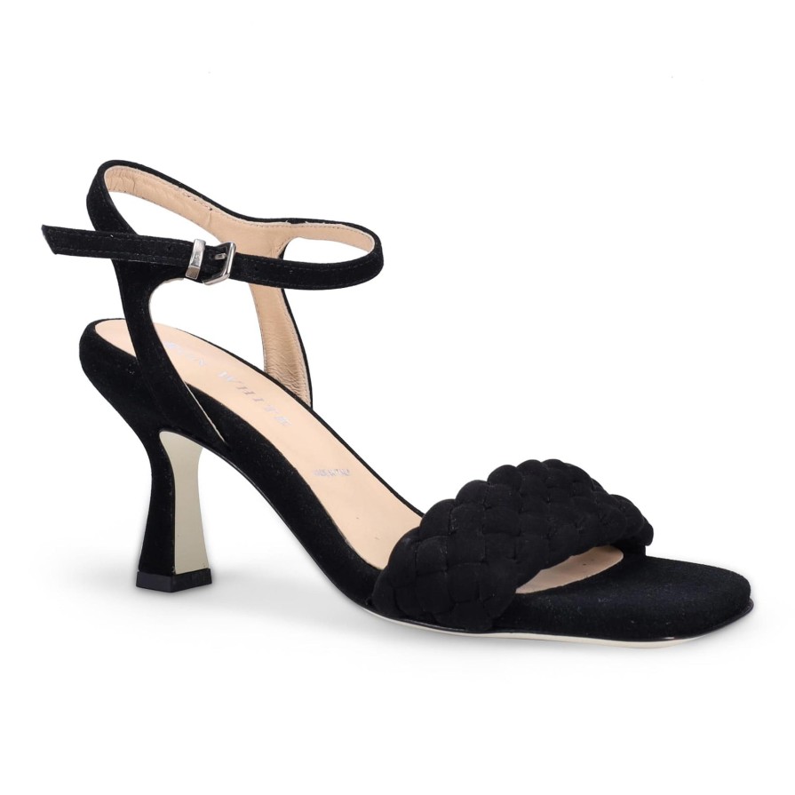 Ron White Aneesha Suede Onyx Sandals