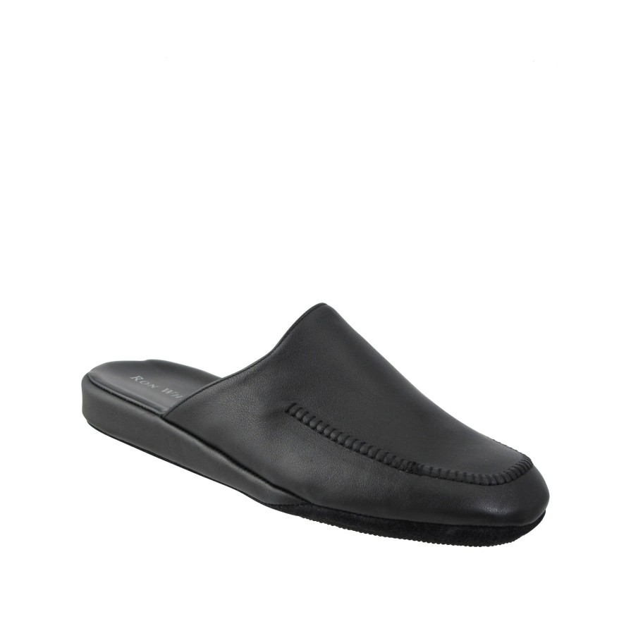 Ron White Peter Slipper Black Slippers