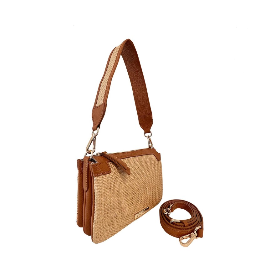 Ron White Darrow Cognac Handbags