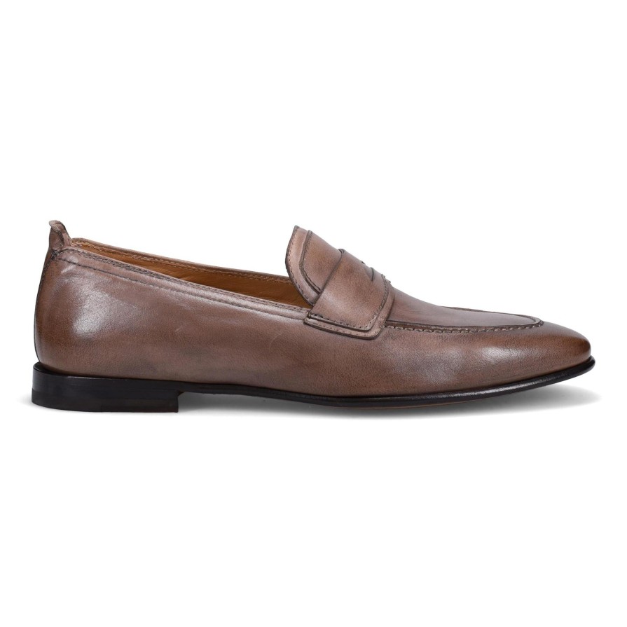 Ron White Iain Antique Taupe Loafers & Slip-Ons