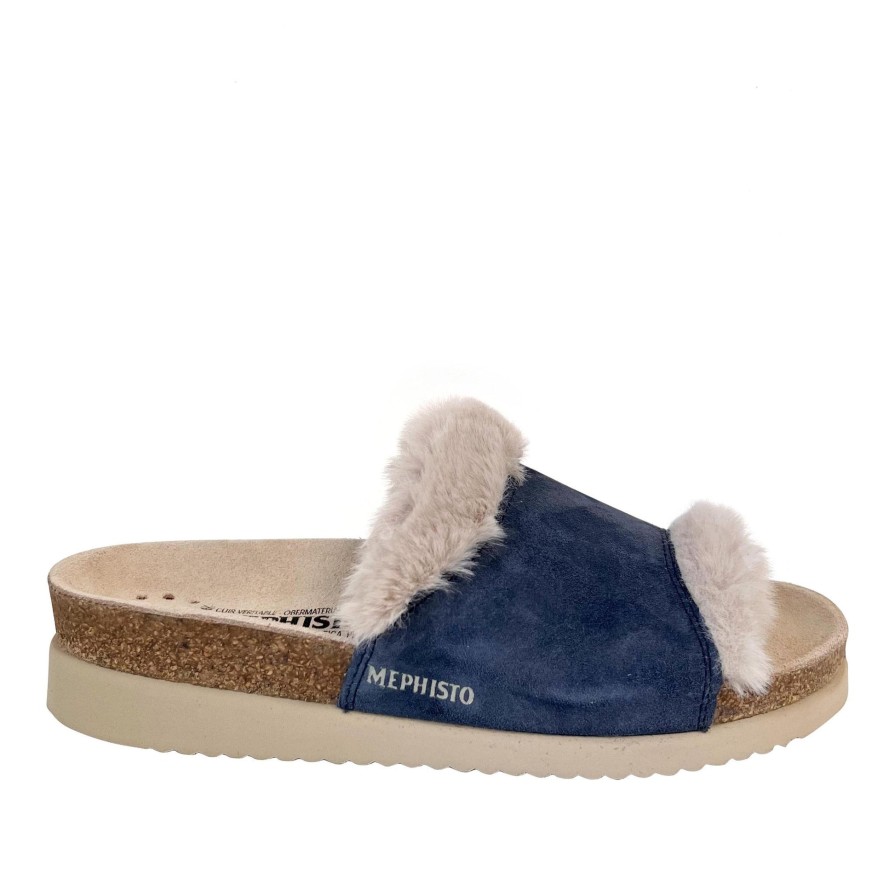 Ron White Hemeline By Mephisto Jeans Blue Slippers