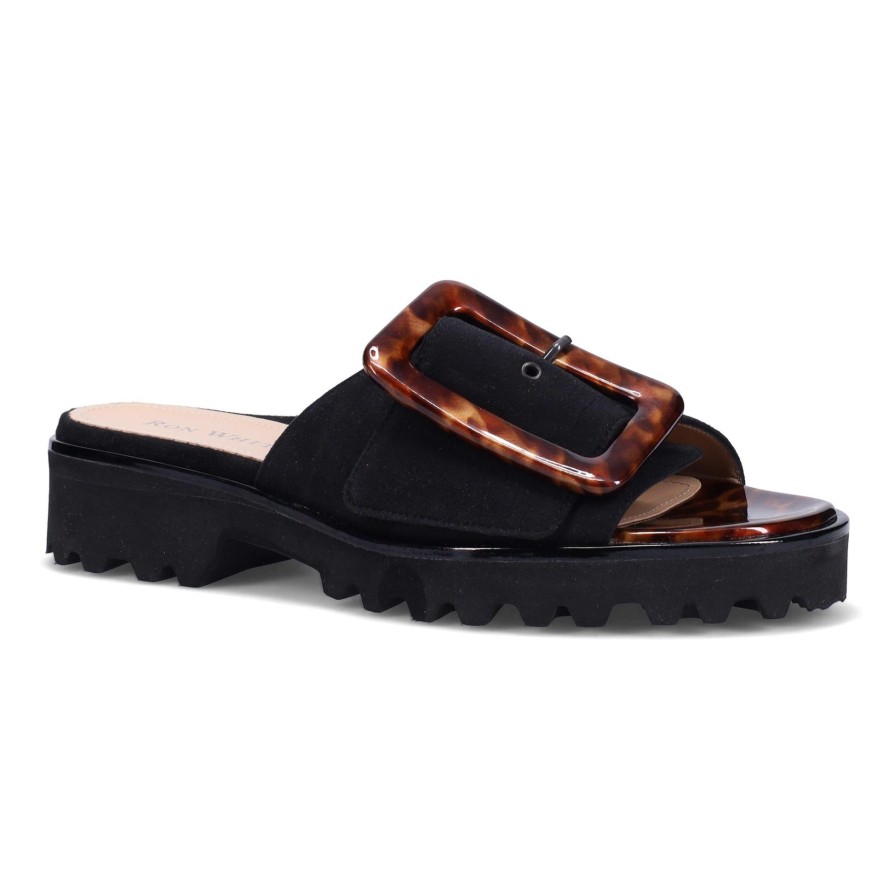 Ron White Candra Tort Onyx Sandals