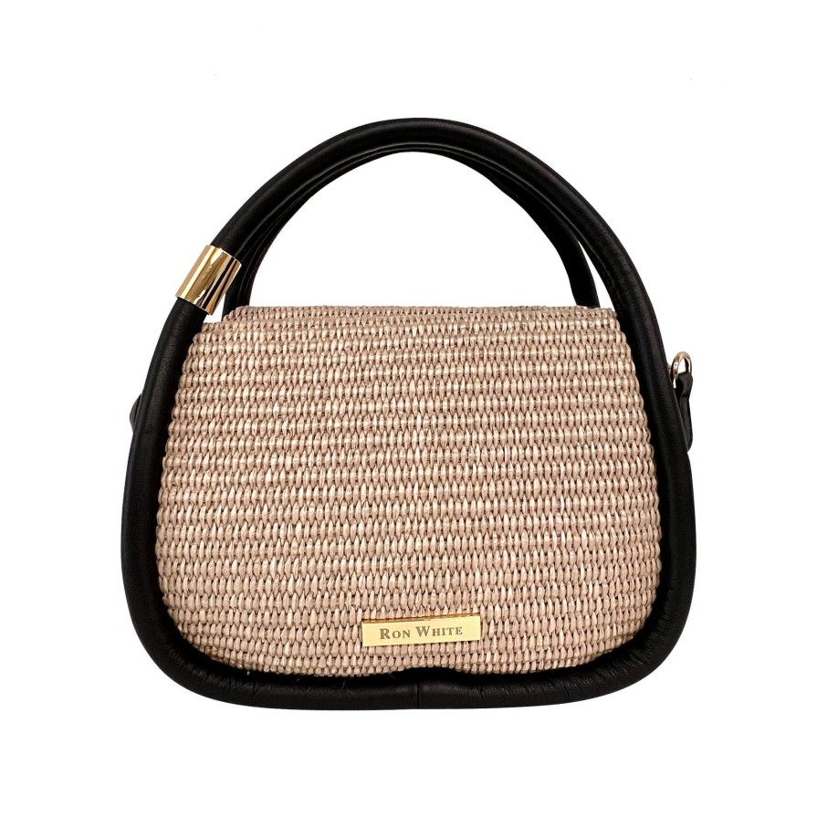 Ron White Ancaster Raffia Onyx Handbags