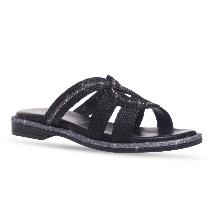 Ron White Vivika Onyx Sandals