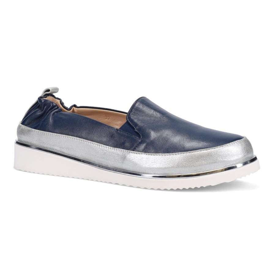 Ron White Nelleca Navy Silver Sneakers