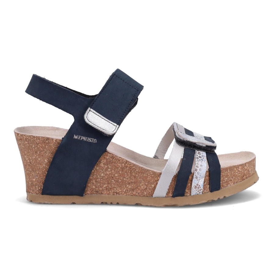 Ron White Lucia By Mephisto Navy Wedges