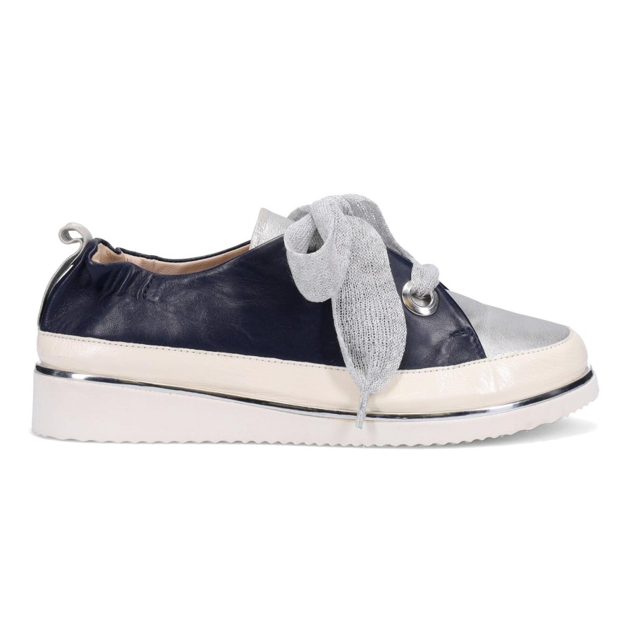 Ron White Novena Navy Silver Sneakers