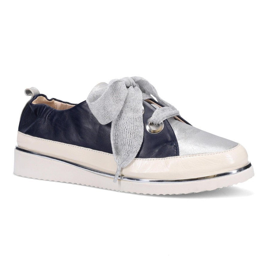 Ron White Novena Navy Silver Sneakers