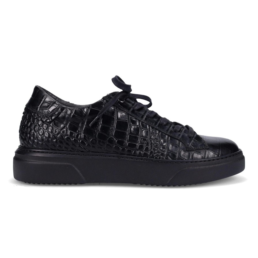 Ron White Mathew Gator Black Sneakers