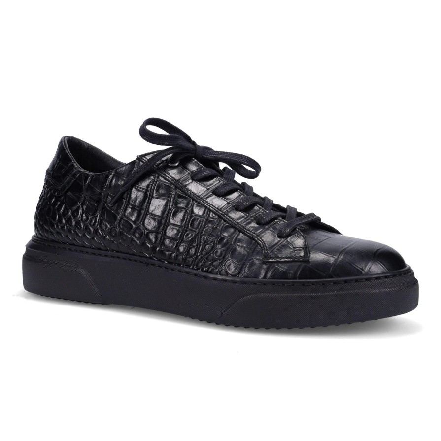 Ron White Mathew Gator Black Sneakers