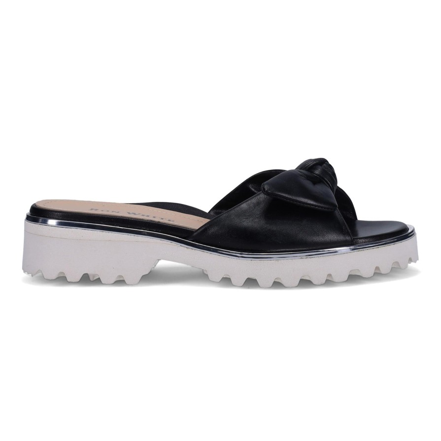 Ron White Chrissie Onyx Mules & Slides