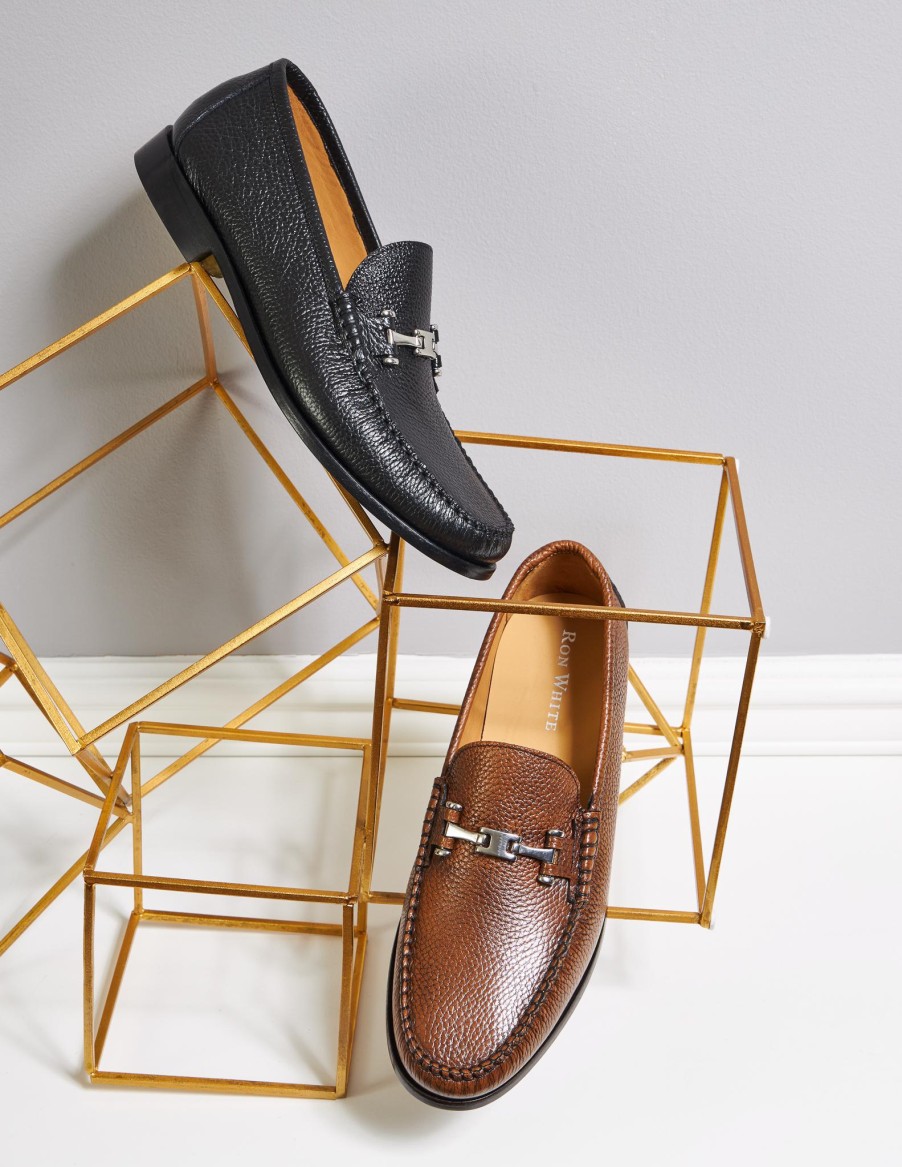 Ron White Henri Black Loafers & Slip-Ons