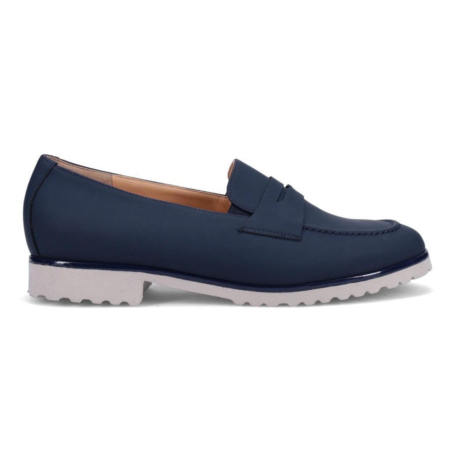 Ron White Fortune Matte Calf Navy Flats & Loafers