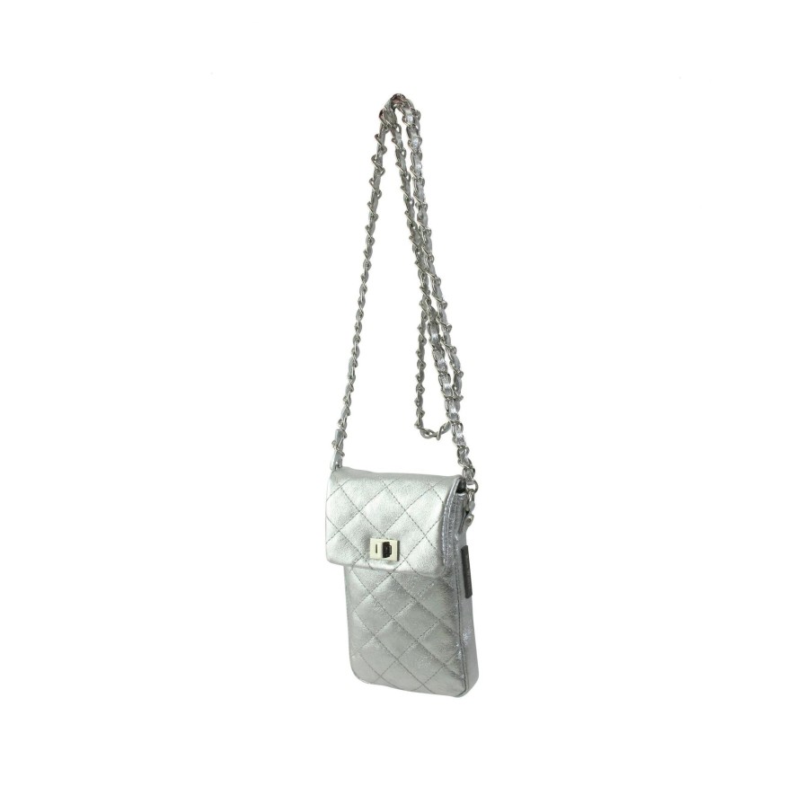 Ron White Edan Nappa Silver Handbags