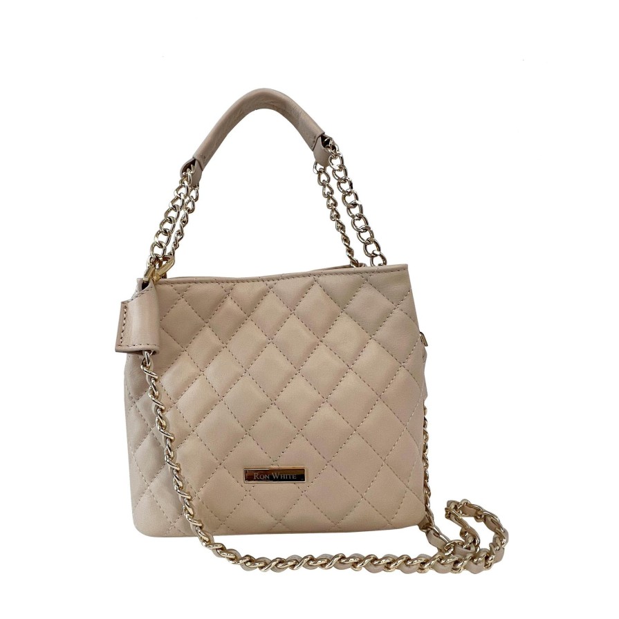 Ron White Easton Nappa Nude Handbags