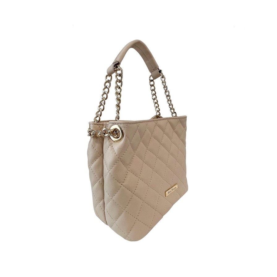 Ron White Easton Nappa Nude Handbags