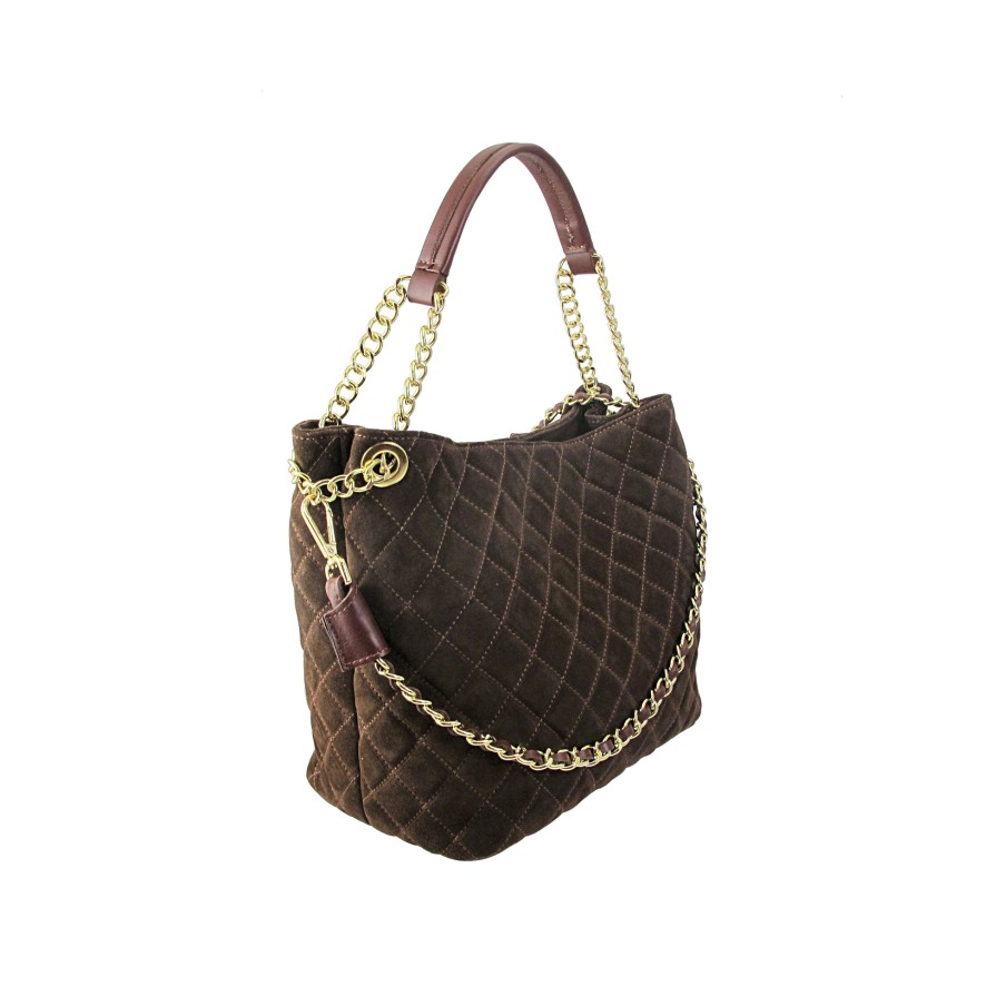 Ron White Eastdale Suede Chocolate Handbags