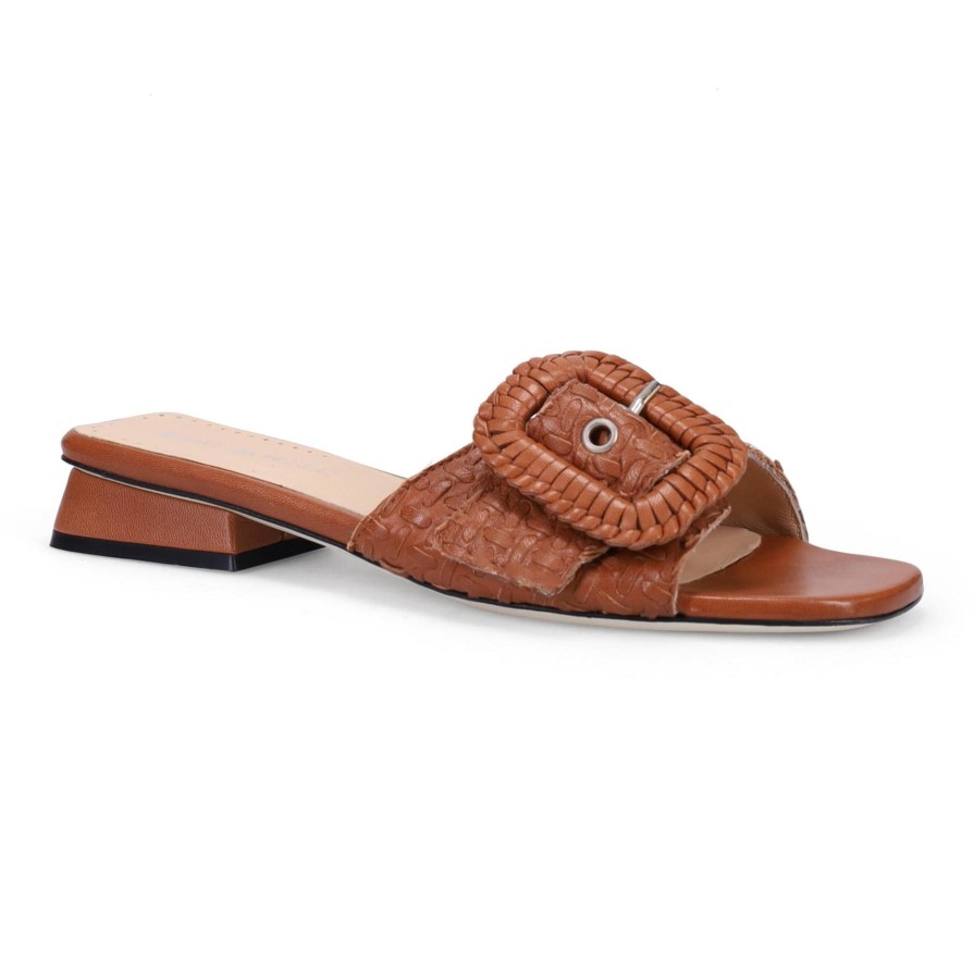 Ron White Benita Cognac Mules & Slides