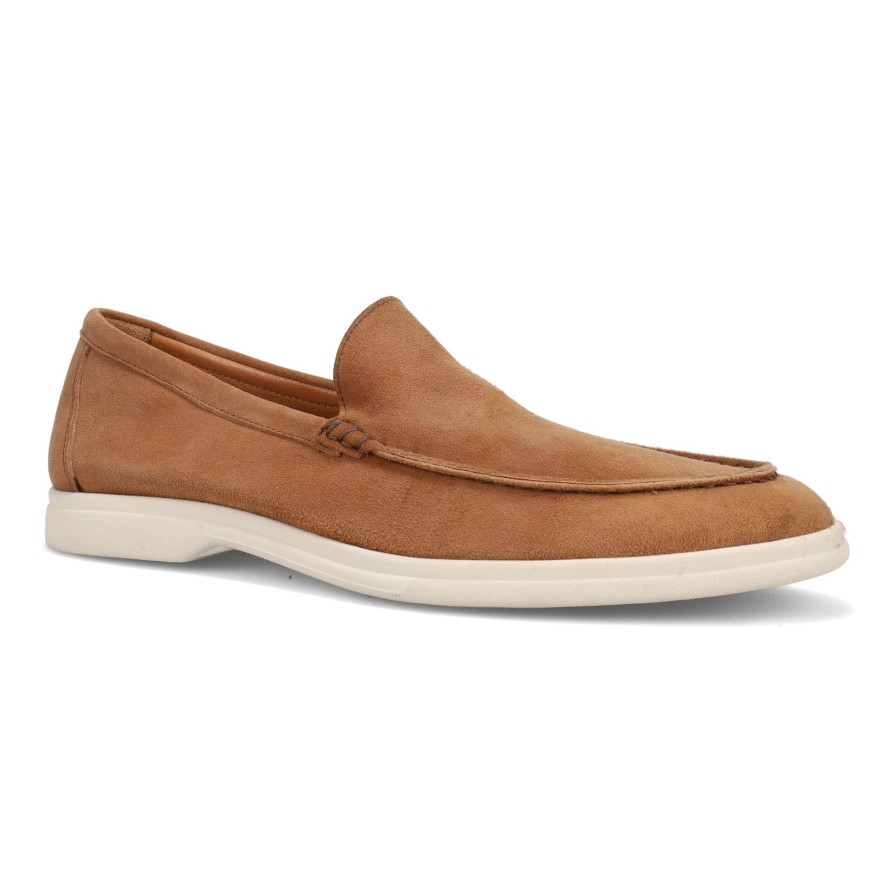 Ron White Jakub Caramel Loafers & Slip-Ons