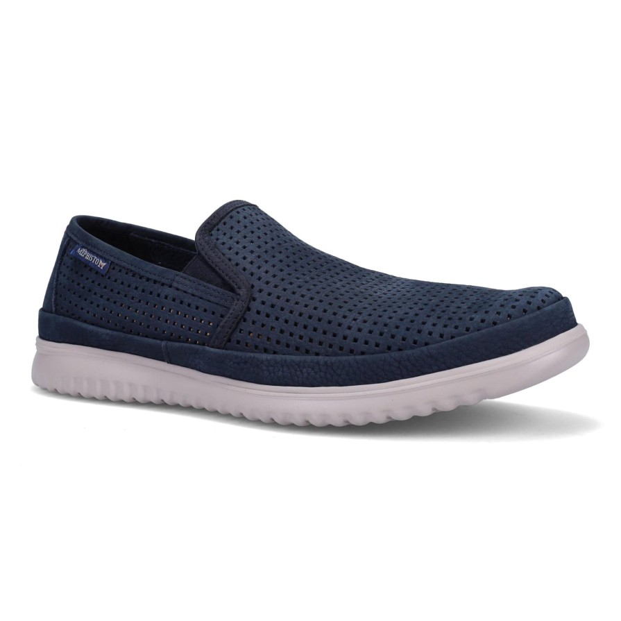 Ron White Tiago By Mephisto Navy Loafers & Slip-Ons