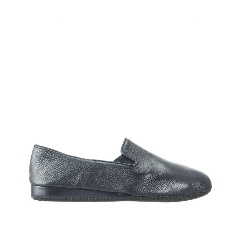 Ron White Heaton Slipper Navy Slippers