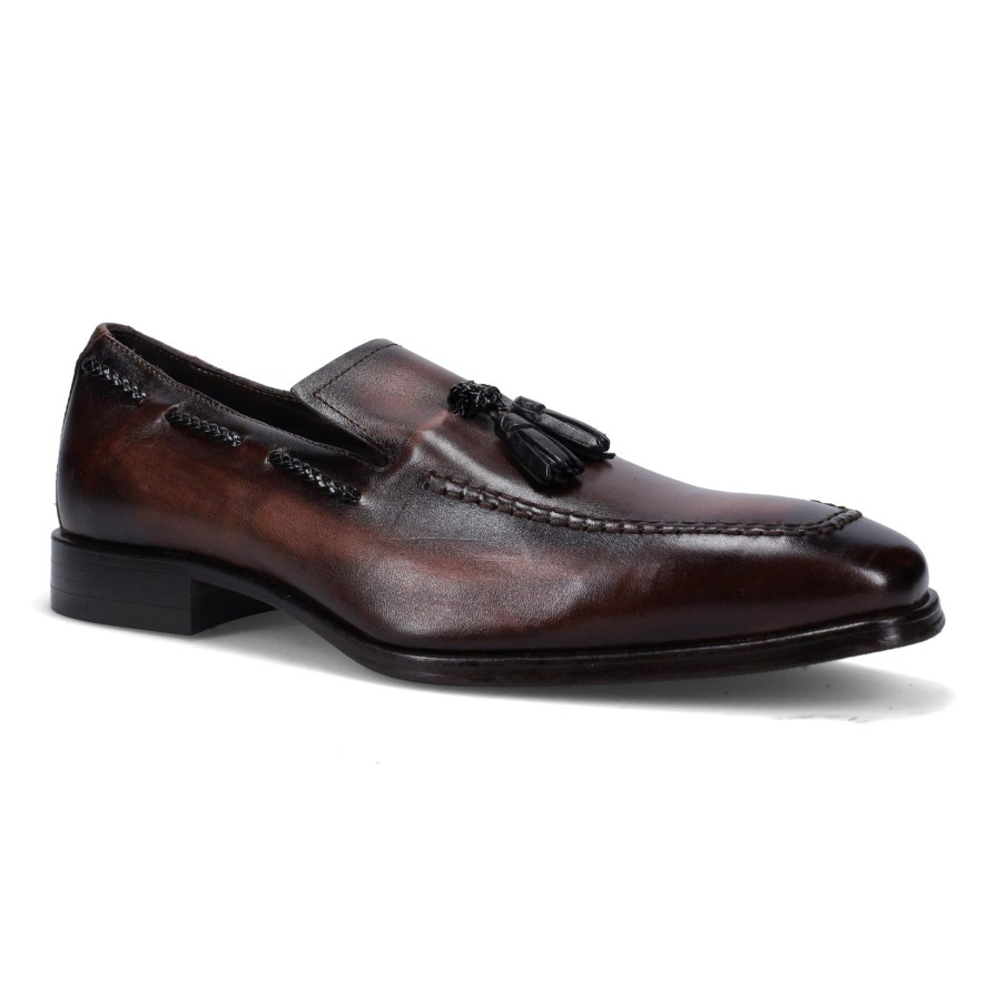 Ron White Tucker Mahogany Loafers & Slip-Ons