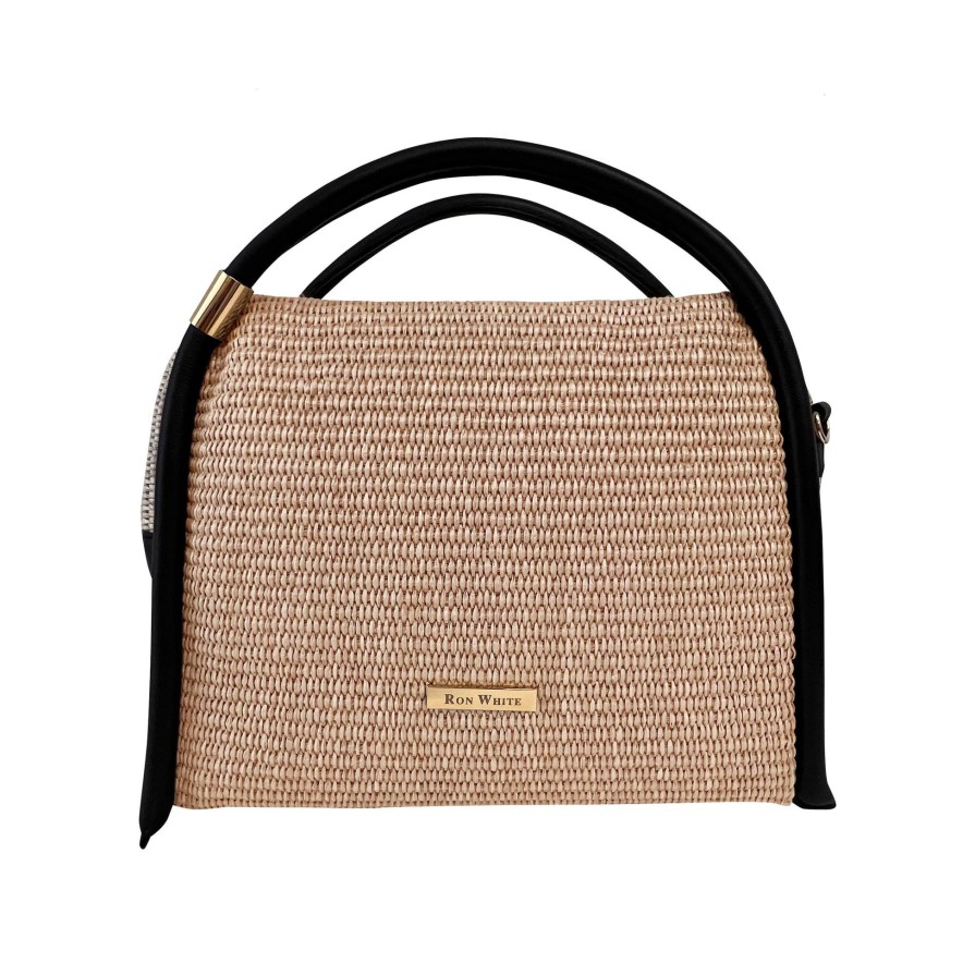 Ron White Alberni Raffia Onyx Handbags