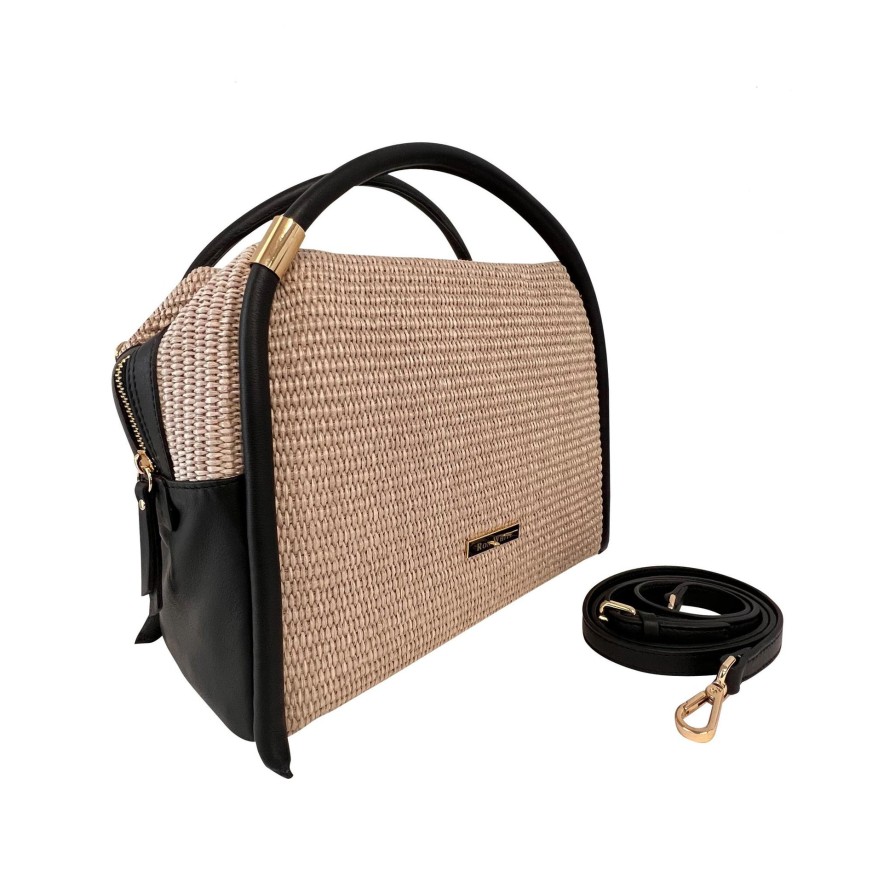 Ron White Alberni Raffia Onyx Handbags